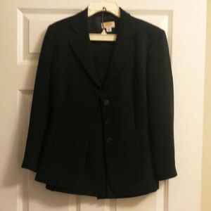 Classic Black Polka Dot Skirt Suit